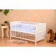 BabyNeeds - Patut din lemn Nadia transformabil pentru bebe si junior 140x70 cm Din lemn de pin si mdf Stabil si rezistent Inalti