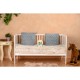 BabyNeeds - Patut din lemn Nadia transformabil pentru bebe si junior 140x70 cm Din lemn de pin si mdf Stabil si rezistent Inalti