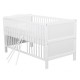 BabyNeeds - Patut din lemn Nadia transformabil pentru bebe si junior 140x70 cm Din lemn de pin si mdf Stabil si rezistent Inalti