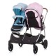 Carucior gemeni Chipolino Duo Smart 3 in 1 rose water sky