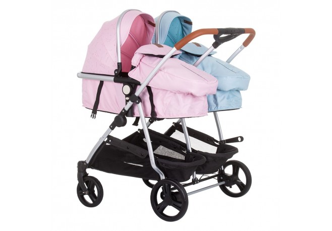 Carucior gemeni Chipolino Duo Smart 2 in 1 rose water sky