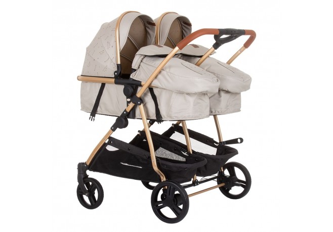 Carucior gemeni Chipolino Duo Smart 2 in 1 sand