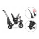 Lionelo - Tricicleta Tris Mecanism de pedalare libera Suport picioare Control al directiei Scaun reversibil Rotire 360 grade Pli