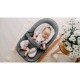 Lionelo - Sezlong Rosa Stone Pliabil Spatar reglabil Pozitie de somn Rotire 90 grade din Lemn Metal Poliester Bumbac 76x43 cm Co