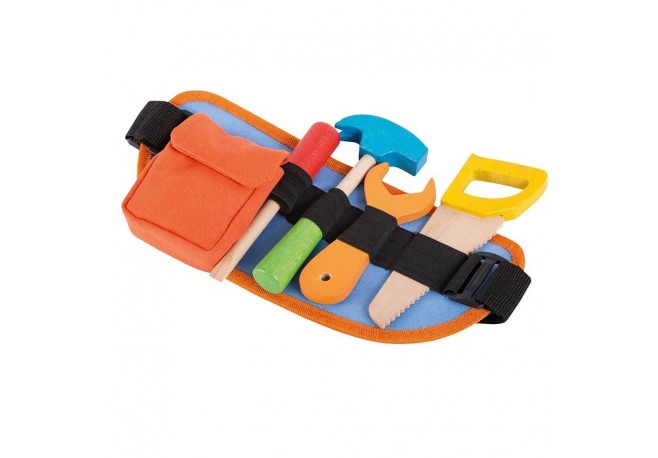 Joueco - Trusa de scule din lemn certificat FSC 33.5x14 cm 9 piese Multicolor