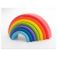Joueco - Jucarie pentru stivuire din lemn certificat FSC Curcubeu 27x13.5 cm 12 luni+ 7 piese Multicolor