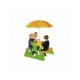 Paradiso Toys - Masuta picnic pentru copii cu umbrela