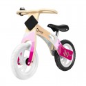 Lionelo - Bicicleta fara pedale Willy Bubblegum Cu tablita de scris Cu roti din spuma EVA 12 Alb/Roz