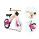 Lionelo - Bicicleta fara pedale Willy Bubblegum Cu tablita de scris Cu roti din spuma EVA 12 Alb/Roz