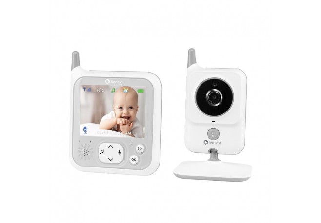 Lionelo - Videofon Babyline 7.1  Cu melodii Cu lampa inclusa