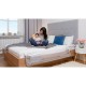 Lionelo - Bariera protectie pat Eva  Cu buzunar accesorii 150x35 cm Conform cu standardul european de securitate BS7072 Gri
