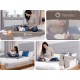 Lionelo - Bariera protectie pat Eva  Cu buzunar accesorii 150x35 cm Conform cu standardul european de securitate BS7072 Gri