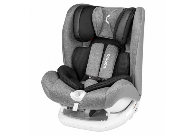 Lionelo - Scaun auto Oliver Stone Spatar reglabil Protectie laterala Top Tether 9-36 Kg cu Isofix Conform cu standardul european