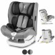 Lionelo - Scaun auto Oliver Stone Spatar reglabil Protectie laterala Top Tether 9-36 Kg cu Isofix Conform cu standardul european