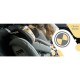 Lionelo - Scaun auto Oliver Stone Spatar reglabil Protectie laterala Top Tether 9-36 Kg cu Isofix Conform cu standardul european