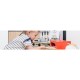 Joueco - Cuptor pizza din lemn certificat FSC 28x16.5 cm 3 ani+ 25 piese Multicolor