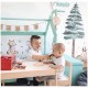 Joueco - Cuptor pizza din lemn certificat FSC 28x16.5 cm 3 ani+ 25 piese Multicolor
