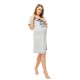 Qmini - Camasa de alaptat S Din bumbac Cu capse oblice Best Mom Ever Grey