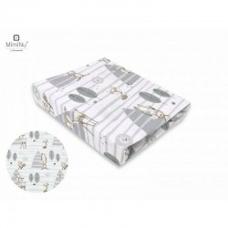 MimiNu - Cearceaf cu elastic pentru patut 120X60 cm Din bumbac certificat Oeko Tex Standard 100 Forest