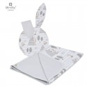 MimiNu - Set perna bebelus cu urechi si paturica 100x75 cm Din bumbac certificat Oeko Tex Standard 100 Forest