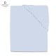 MimiNu - Cearceaf Jerse cu elastic Pentru patut de dimensiunea 120X60 cm Material certificat Oeko Tex Standard 100 Light blue