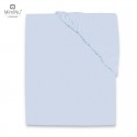 MimiNu - Cearceaf Jerse cu elastic Pentru patut de dimensiunea 120X60 cm Material certificat Oeko Tex Standard 100 Light blue