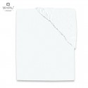 MimiNu - Cearceaf Jerse cu elastic Pentru patut de dimensiunea 140X70 cm Material certificat Oeko Tex Standard 100 White