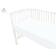 MimiNu - Cearceaf Jerse cu elastic Pentru patut de dimensiunea 140X70 cm Material certificat Oeko Tex Standard 100 White