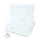 MimiNu - Set pilota si perna pentru patut Din bumbac certificat Oeko Tex Standard 100 Perna 40x60 cm Pilota 100x135 cm White