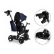 Lionelo - Tricicleta Kori Cu suport de picioare Control al directiei Scaun reversibil Rotire 360 grade Pliabila Conform cu stand
