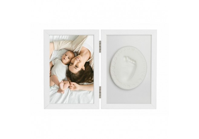 Baby HandPrint - Kit rama foto 10x15 cm Cu amprenta Tiny Memories Non-toxic Conform cu standardul european de siguranta EN 71-3: