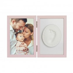 Baby HandPrint - Kit rama foto 10x15 cm Cu amprenta Tiny Memories Non-toxic Conform cu standardul european de siguranta EN 71-3: