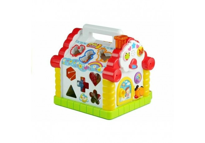 Hola Toys - Casuta educativa Happy House Cu sortator si pian