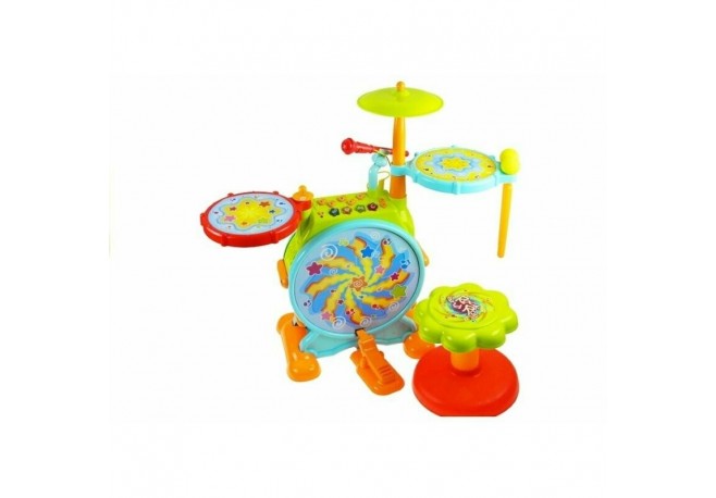 Lean Toys - Set tobe si microfon cu scaunel pentru copii