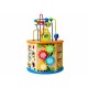 Lean Toys - Cub din lemn cu activitati
