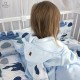 MimiNu - Halat de baie cu urechi 6 - 24 luni Moale Cu buzunare Cu cordon Din bumbac si thermo fleece Materiale certificate Oeko 