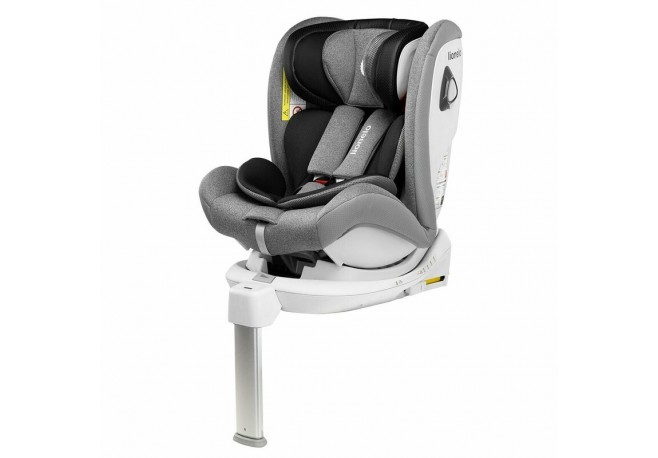 Lionelo - Scaun auto Braam Stone Pozitie de somn Protectie laterala Rotire 360 grade 0-36 Kg cu Isofix Conform cu standardul eur