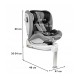 Lionelo - Scaun auto Braam Stone Pozitie de somn Protectie laterala Rotire 360 grade 0-36 Kg cu Isofix Conform cu standardul eur