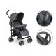 Lionelo - Carucior sport Elia Cu husa de picioare Cu plasa de tantari Conform cu standardul european de securitate EN1888-1 Gri