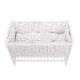 BabyNeeds - Lenjerie patut 5 piese Cu doua protectii laterale Pernuta Plapumioara Cearceaf Din bumbac Pentru patut 120x60 cm Uni