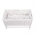 BabyNeeds - Lenjerie patut 5 piese Cu doua protectii laterale Pernuta Plapumioara Cearceaf Din bumbac Pentru patut 120x60 cm Uni