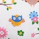 Babyneeds - Set 2 bucati aparatori pat 2 x 180x35 cm Bumbac pentru patut 120x60 cm Bufnitele vesele Alb