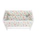 BabyNeeds - Lenjerie patut 5 piese Cu doua protectii laterale Pernuta Plapumioara Cearceaf Din bumbac Pentru patut 120x60 cm Din