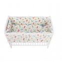 BabyNeeds - Lenjerie patut 5 piese Cu doua protectii laterale Pernuta Plapumioara Cearceaf Din bumbac Pentru patut 120x60 cm Din
