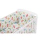 BabyNeeds - Lenjerie patut 5 piese Cu doua protectii laterale Pernuta Plapumioara Cearceaf Din bumbac Pentru patut 120x60 cm Din