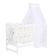 Babyneeds - Baldachin din voal Pentru patut 120x60 cm Alb cu fundita