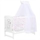 Babyneeds - Baldachin din voal Pentru patut 120x60 cm Alb cu fundita