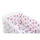BabyNeeds - Lenjerie patut 5 piese Cu doua protectii laterale Pernuta Plapumioara Cearceaf Din bumbac Pentru patut 120x60 cm Cu 