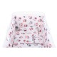 BabyNeeds - Lenjerie patut 5 piese Cu doua protectii laterale Pernuta Plapumioara Cearceaf Din bumbac Pentru patut 120x60 cm Cu 
