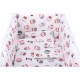 BabyNeeds - Lenjerie patut 5 piese Cu doua protectii laterale Pernuta Plapumioara Cearceaf Din bumbac Pentru patut 120x60 cm Cu 